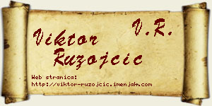 Viktor Ružojčić vizit kartica